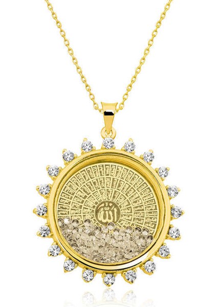 Gümüş Gold Esmaül Hüsna Bayan Kolye