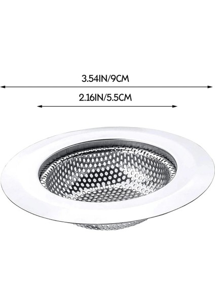 Mutfak Su Lavabo Filtresi Örgü Süzgeç Paslanmaz Çelik 7.5 cm Çap