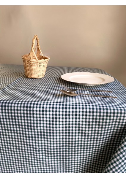 Küçük Kare Desen Pötikareli Masa Örtüsü Sofra Bezi Piknik Örtüsü