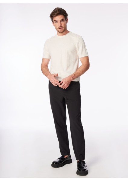 Bej Erkek Bisiklet Yaka Basic T-Shirt F4SM-TST 0740 modelleri
