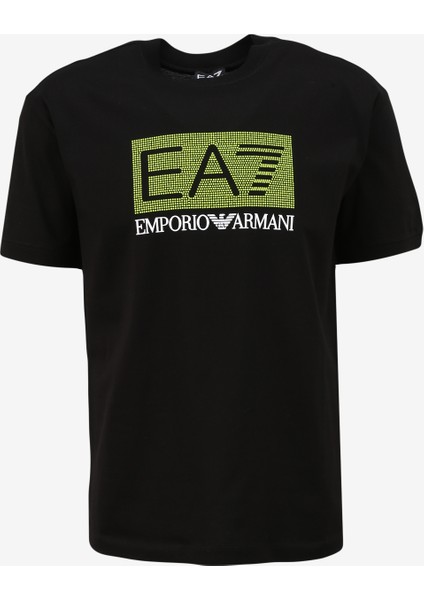 Bisiklet Yaka Siyah Erkek T-Shirt 3DPT40PJFBZ