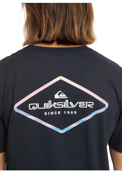 Siyah Erkek O Yaka Standart Fit Baskılı T-Shirt EQYZT07667_OMNI Lock