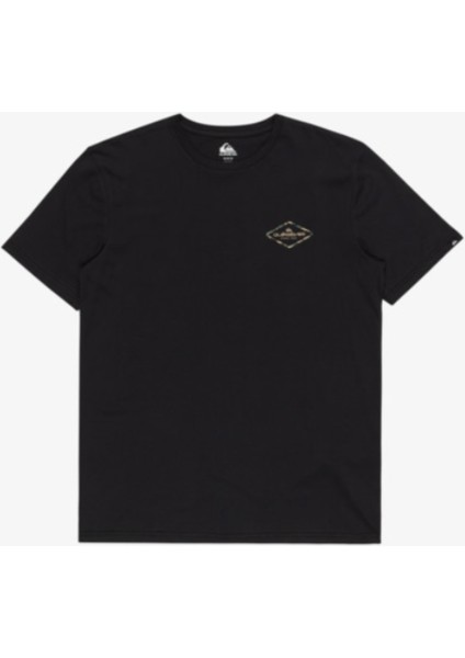 Siyah Erkek O Yaka Standart Fit Baskılı T-Shirt EQYZT07667_OMNI Lock
