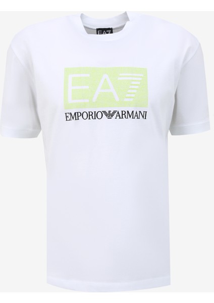 Bisiklet Yaka Beyaz Erkek T-Shirt 3DPT40PJFBZ