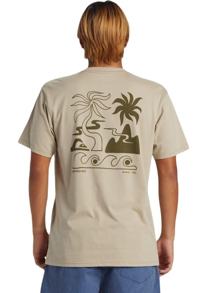 Tropical Breeze Mor Erkek Krem T-Shirt modelleri