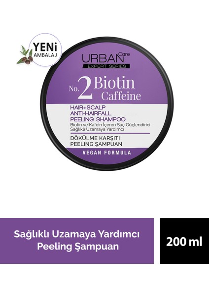 URBAN Care Expert Biotin ve Kafein  Saç Bakım Seti-Hızlı Uzamaya -Vegan