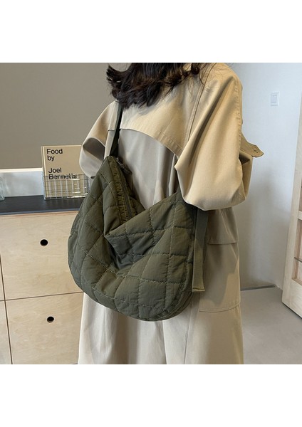 Kadınlar Için Yeni Elmas Çapraz Askılı Çanta, Büyük Kapasiteli Öğrenci Sınıfı Bez Çantası, Işe Gidip Gelme Naylon Bez Çantası, Basit Ruiying Omuz Çantası (Yurt Dışından) modelleri