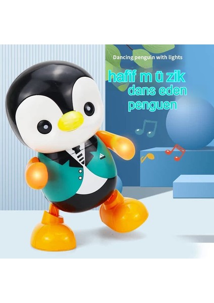 Janjon Star Elektrikli Sallanan Küçük Penguen Bebek Renkli Işıklar Müzik Karikatür Sevimli Dans Çocuk Oyuncak (Yurt Dışından)