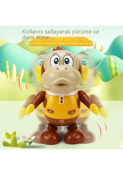 Janjon Star Elektrikli Sallanan Maymun Hafif Müzik Dans Robot Çizgi Film Bebek Çocuk Oyuncak (Yurt Dışından) modelleri
