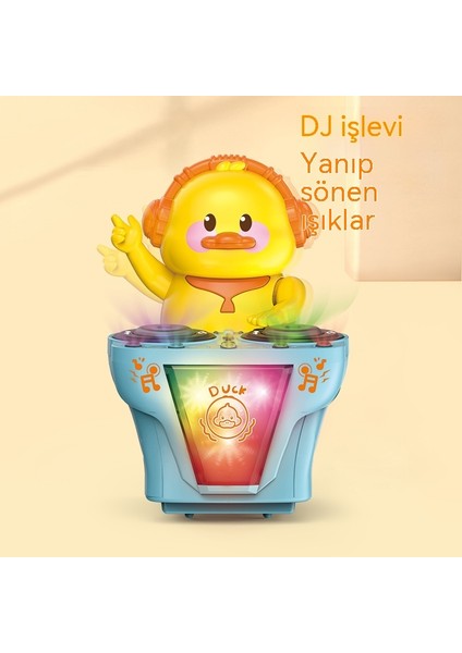 Janjon Star Elektrikli Çocuk Oyuncak Müzikli Işık Dj Evrensel Dj Küçük Sarı Ördek Şarkı Söyleyen ve Dans Eden Çocuk Oyuncağı (Yurt Dışından)