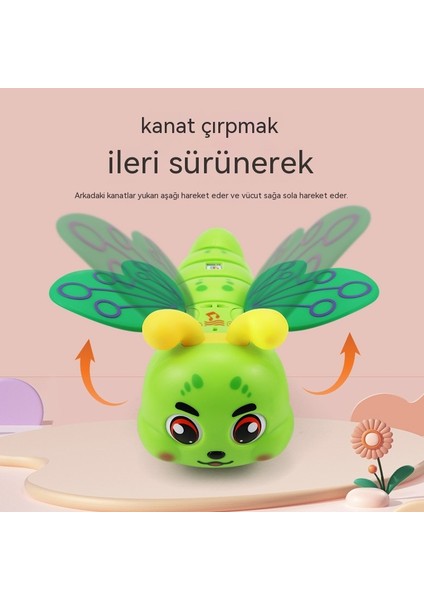 Janjon Star Çocuk Elektrikli Evrensel Akrobasi 360° Dönen Tırtıl Erkek ve Dişi Bebek Işığı ve Müzikli Oyuncak (Yurt Dışından)