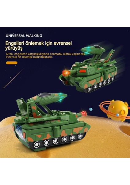 Janjon Star Elektrikli Tank Savaşçısı Deforme Olmuş Uçak Evrensel Seyahat Hafif Müzik Çocuk Oyuncağı (Yurt Dışından) fırsatları