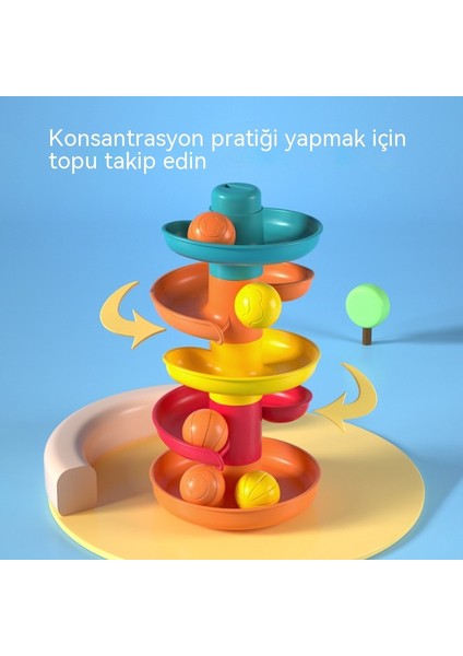 Janjon Star Bebek Atış Pisti Dönüm Ornitorenk Jenga Yuvarlanan Top Slayt Çocuk Aydınlanma Eğitici Oyuncak 5 Kat 4 Top (Yurt Dışından)