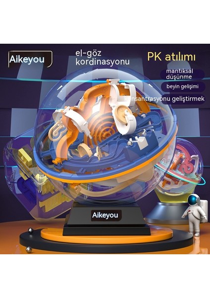 Janjon Star El-Göz Koordinasyonunu Geliştirmek Için 3D Üç Boyutlu Labirent Topu Oyuncak, Çocukların Erken Eğitim Eğitici Oyuncak Labirent Topu Büyük Labirent 118 Seviye (Yurt Dışından)