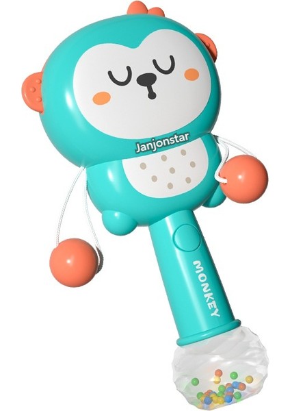 Janjon Star Bebek Çıngırak Oyuncak Karikatür Hayvan Çiğnenebilir Diş Kaşıyıcı Hafif Müzik Çıngırak Bebek Erken Eğitim Oyuncak (Yurt Dışından)