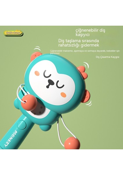 Janjon Star Bebek Çıngırak Oyuncak Karikatür Hayvan Çiğnenebilir Diş Kaşıyıcı Hafif Müzik Çıngırak Bebek Erken Eğitim Oyuncak (Yurt Dışından)