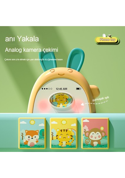 Janjon Star Yeni Bebek Cep Telefonu Oyuncak Çince ve Ingilizce Iki Dilli Erken Eğitim Bulmaca Çiğnenebilir Diş Kaşıyıcı Karikatür Cep Telefonu Hikaye Makinesi (Yurt Dışından)