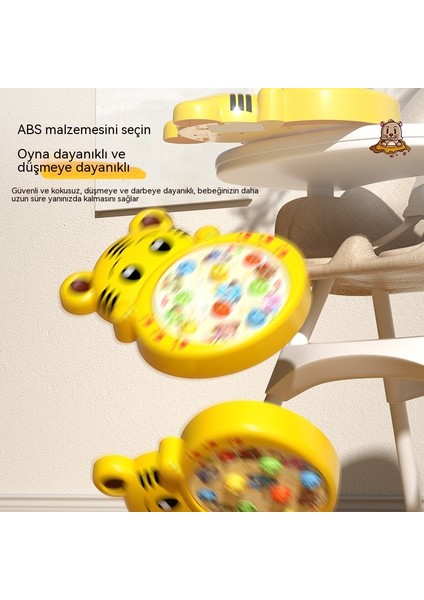 Janjon Star Çocuk Köstebek Vurmak Oyuncak Karikatür Çift Çekiç Büyük Elektrikli Dönen Oyun Konsolu Bebek Eğitici Erken Eğitim Oyuncak (Yurt Dışından)