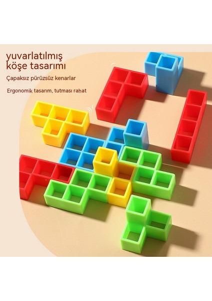 Janjon Star Dinozor Jenga Denge Yapı Taşı Seti Istifleme Oyuncak Sallanan Masaüstü Ebeveyn-Çocuk Interaktif Oyun Oyuncak 48 Adet (Yurt Dışından)