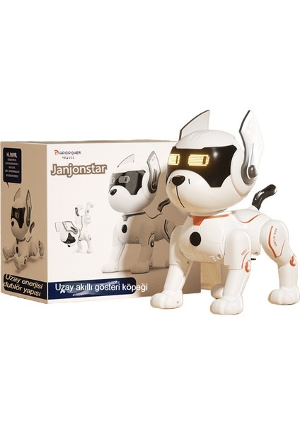 Janjon Star Akıllı Robot Köpek Oyuncak Şarkı Söyleyen ve Dans Eden Uzaktan Kumanda Akıllı Programlama Dublör Köpek Oyuncak Dokunmatik Versiyon (Yurt Dışından)