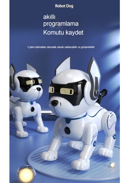 Janjon Star Akıllı Robot Köpek Oyuncak Şarkı Söyleyen ve Dans Eden Uzaktan Kumanda Akıllı Programlama Dublör Köpek Oyuncak Dokunmatik Versiyon (Yurt Dışından)