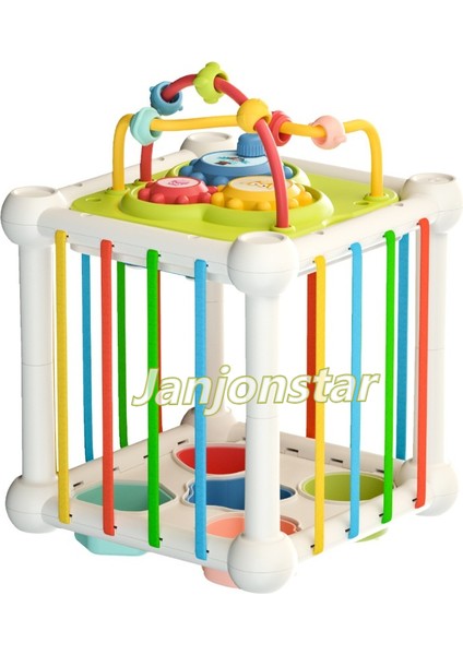 Janjon Star Bebek Cessel Gökkuşağı Rubik Küp Boncuk Renk Biliş Kavrama Eğitim Küçük Çocuklar Eğitici Aydınlanma Oyuncak Yükseltilmiş Baskı Bulmaca Pullo (Yurt Dışından)
