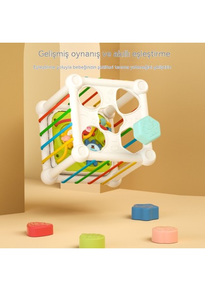 Janjon Star Bebek Cessel Gökkuşağı Rubik Küp Boncuk Renk Biliş Kavrama Eğitim Küçük Çocuklar Eğitici Aydınlanma Oyuncak Yükseltilmiş Baskı Bulmaca Pullo (Yurt Dışından)