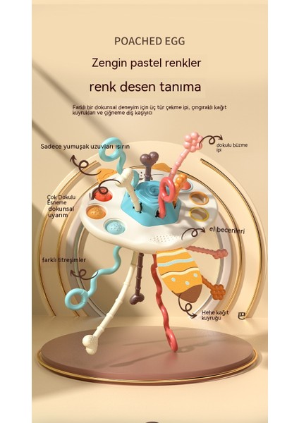Janjon Star Bebek ve Yürümeye Başlayan Çocuk Uçan Daire Pompalama ve Çekme Eğlenceli Erken Eğitim El Topu Oyuncağı Altı Aylık Bebek Oyuncağı Çiğneyebilir (Yurt Dışından) indirimleri