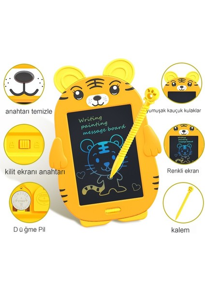 Janjon Star 8.5 Inç Karikatür LCD Çizim Tahtasında Renkli LCD LCD El Yazısı Tahtası Çocuk Boyama Grafiti Kurulu Elektronik Işık Enerji Yazı Tahtası (Yurt Dışından) modelleri