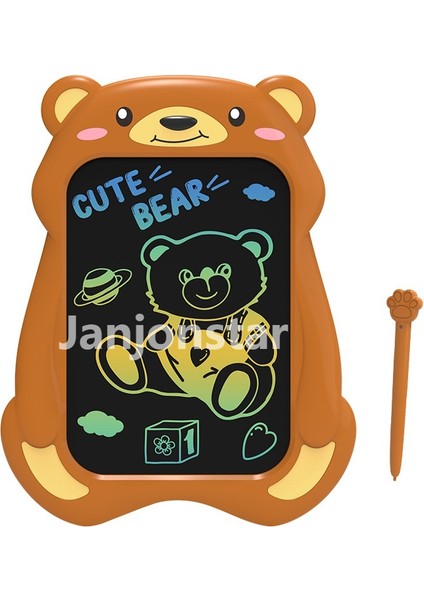 Janjon Star 8.5 Inç LCD Yazı Tahtası Karikatür Boz Ayı Çocuk Çizim Tahtasında Eğitici Oyuncak LCD Yazı Tahtası (Yurt Dışından)