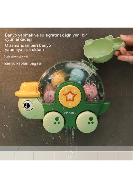 Janjon Star Bebek Banyo Oyuncağı Eğlenceli Kaplumbağa Döndürücü Çocuk Banyo Banyo Oyun Su Scooter Su Oyuncak (Yurt Dışından)