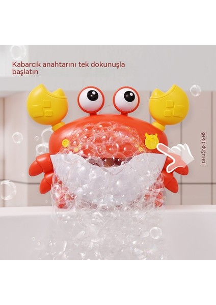 Janjon Star Çocuk Su Yengeç Kabarcık Makinesi Bebek Banyo Banyo Elektrikli Müzik Kabarcık Yengeç (Yurt Dışından)