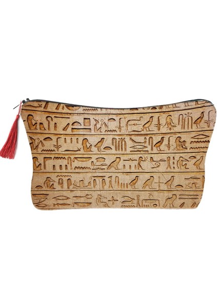 No.6 Stili 22X15CM Mısır Kozmetik Çantası Çocuklar Için Kalem Kutusu Kadın Mısır Firavun Anubis Makyaj Çantası Küçük Çanta Kozmetik Düzenleyici Çanta (Yurt Dışından)