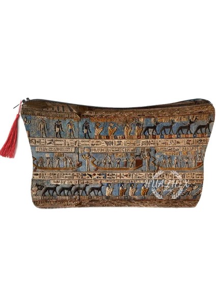 No.6 Stili 22X15CM Mısır Kozmetik Çantası Çocuklar Için Kalem Kutusu Kadın Mısır Firavun Anubis Makyaj Çantası Küçük Çanta Kozmetik Düzenleyici Çanta (Yurt Dışından) fırsatları