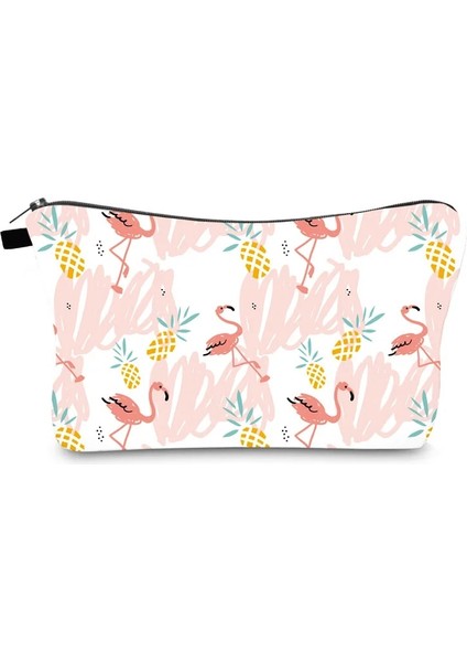 310-7 Tarzı 2022 Yeni Moda Kozmetik Çantası Moda Bayan Makyaj Çantası Isı Transfer Baskı Flamingolar Kozmetik Organizatör Çanta Kalem Kutusu (Yurt Dışından)