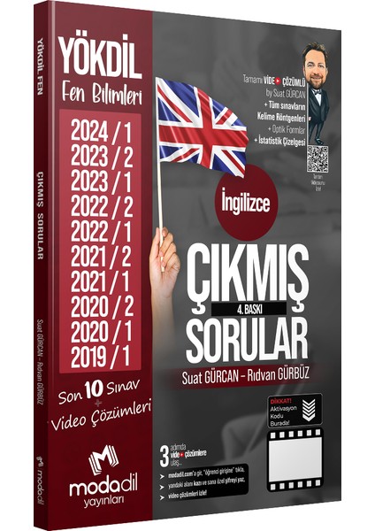 Yayınları YÖKDİL Fen Çıkmış Sorular Tamamı Video Çözümlü