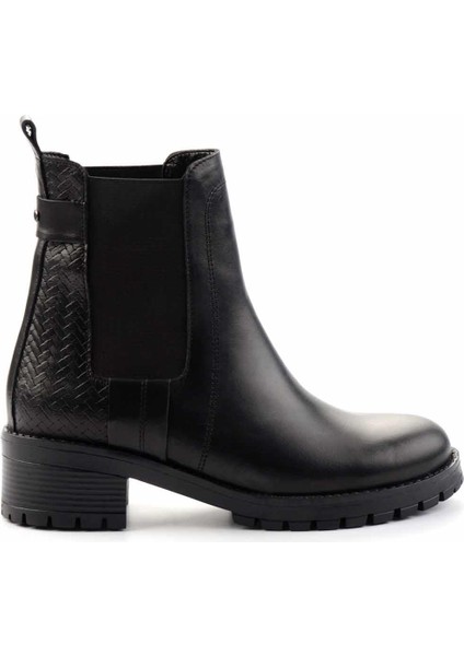 Siyah Hakiki Deri Kadın Bot & Bootie K02531207203 fiyatları