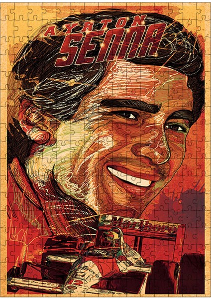 Tablomega Ahşap Mdf Puzzle Yapboz Ayrton Senna 255 Parça 35*50 cm