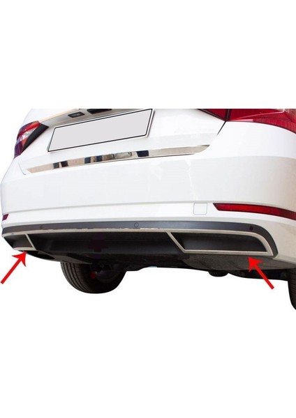 Egzoz Çerçevesi Krom 2 Parça Superb B7 Sd 2015 ve Sonrası Modeller Için