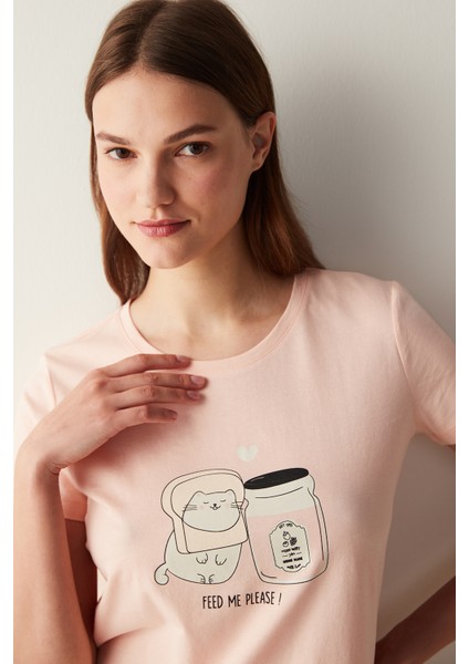 Happy Pembe Pantolon Pijama Takımı