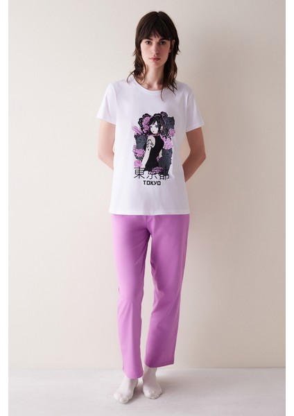 Tokyo Çok Renkli Pantolon Pijama Takımı