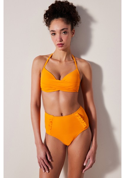 New Super Sexy Turuncu Bikini Üstü