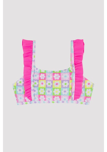 Kız Çocuk Papatya Desenli Bandeau Bikini Takımı fiyatları