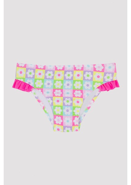Kız Çocuk Papatya Desenli Bandeau Bikini Takımı modelleri