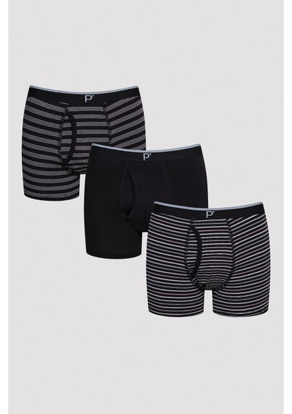 Thi Stripe Çok Renkli 3lü Boxer