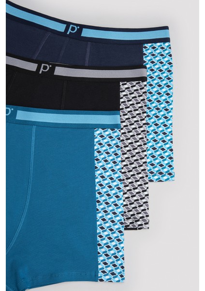 Erkek Side Tape Çok Renkli 3lü Boxer