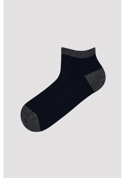 Erkek Basic Colour Block Çok Renkli 5li Patik Çorap