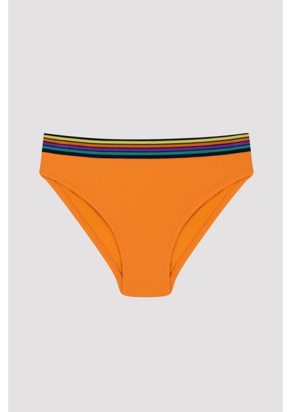 Genç Kız Lastikli Şerit Detaylı Halter Bikini Takımı