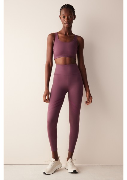 Bordo Yüksek Destek Fitsense Lycra Spor Sütyeni modelleri