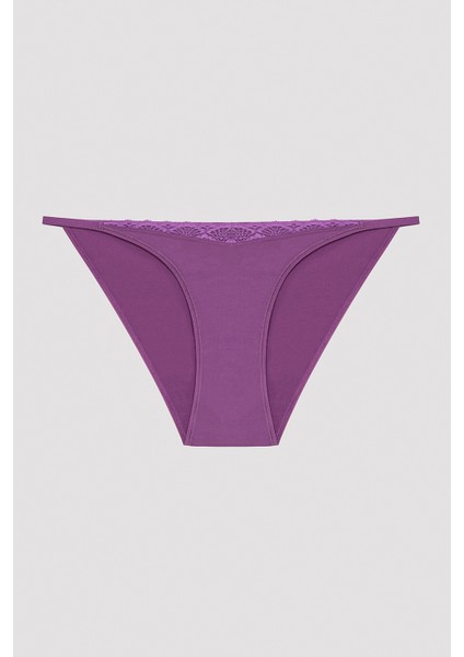 Micro Dantel Detaylı 3 lü Slip Külot